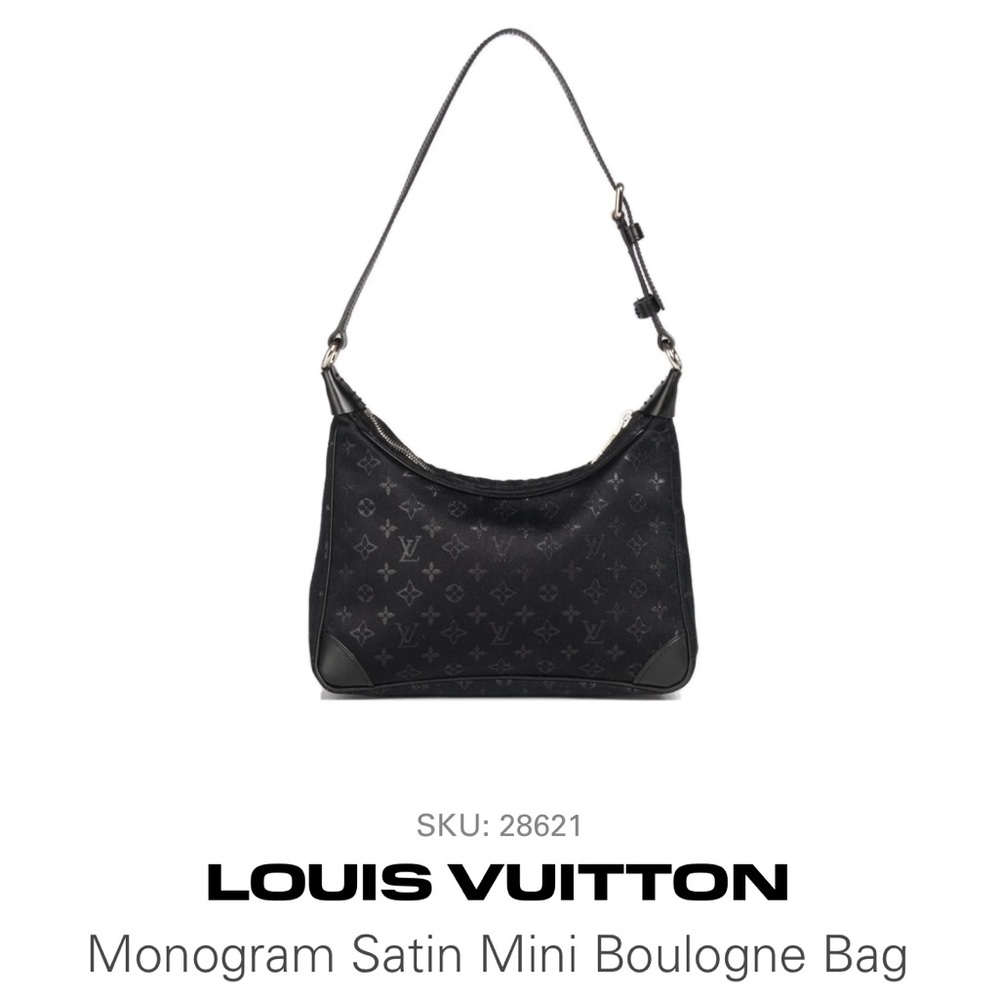 Louis Vuitton black satin bag